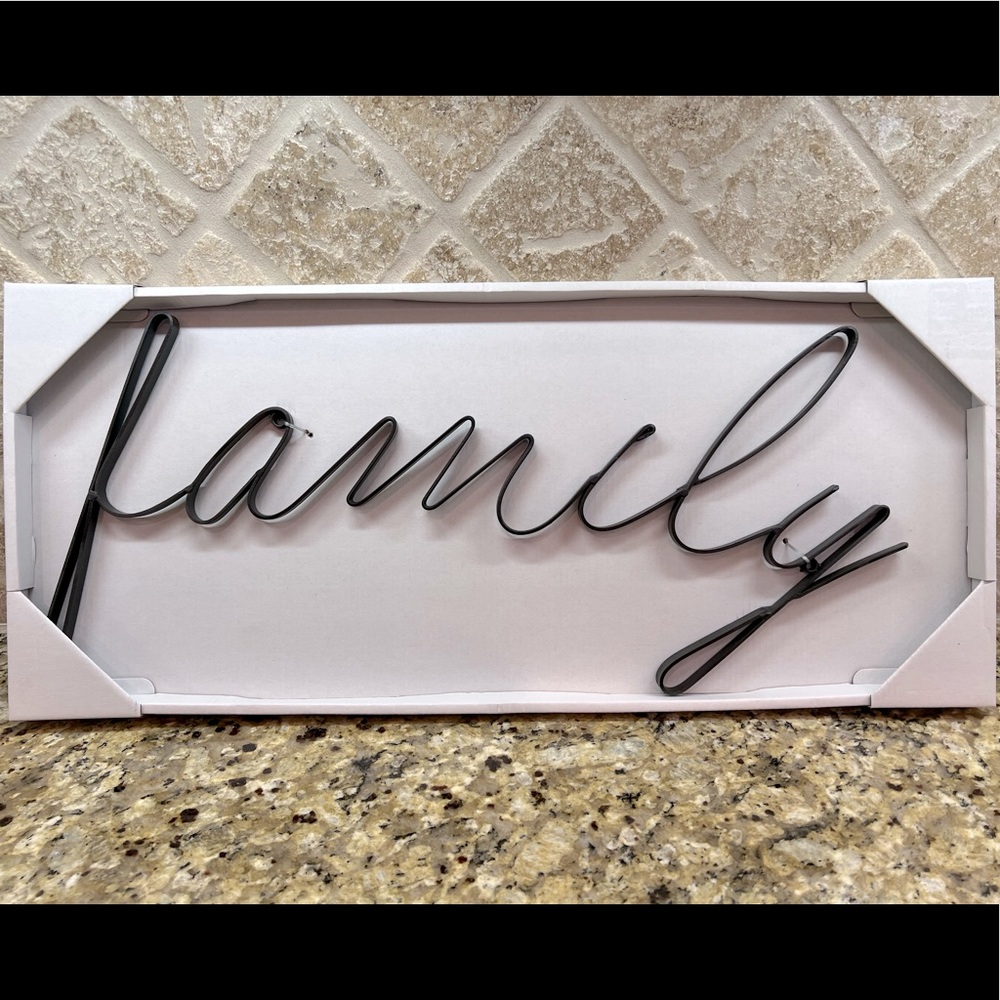 Metal Family wall sign